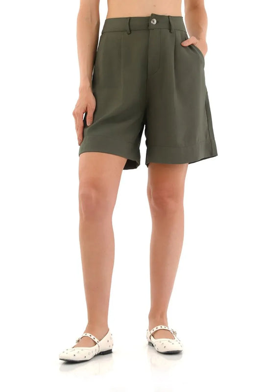 Dark Green Kuyu Bermuda