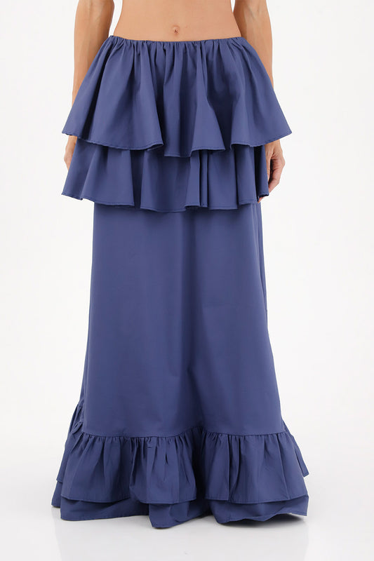 Dark Blue Brumelia Long Skirt