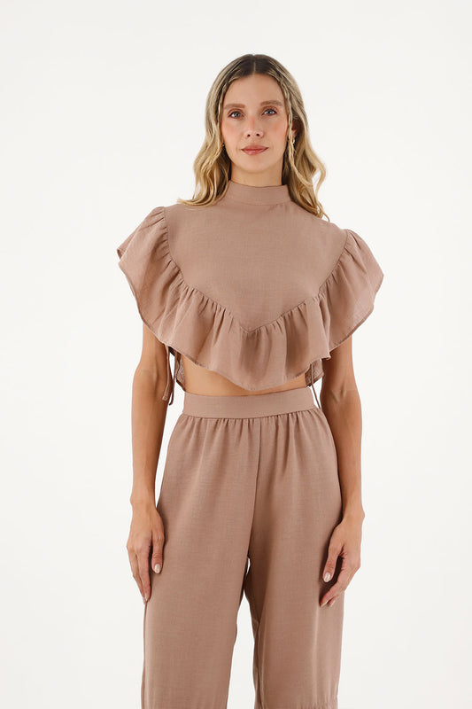 Taupe Savia Top