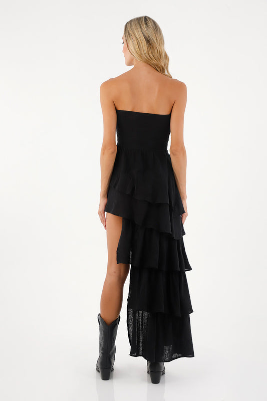 Black Brooke Long Dress