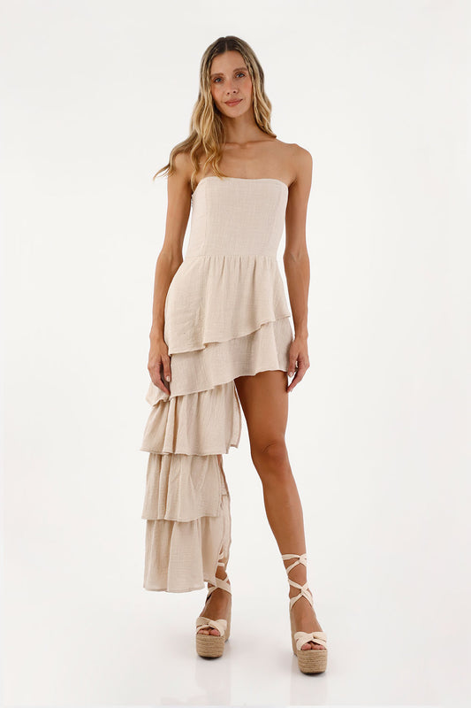 Taupe Brooke Long Dress