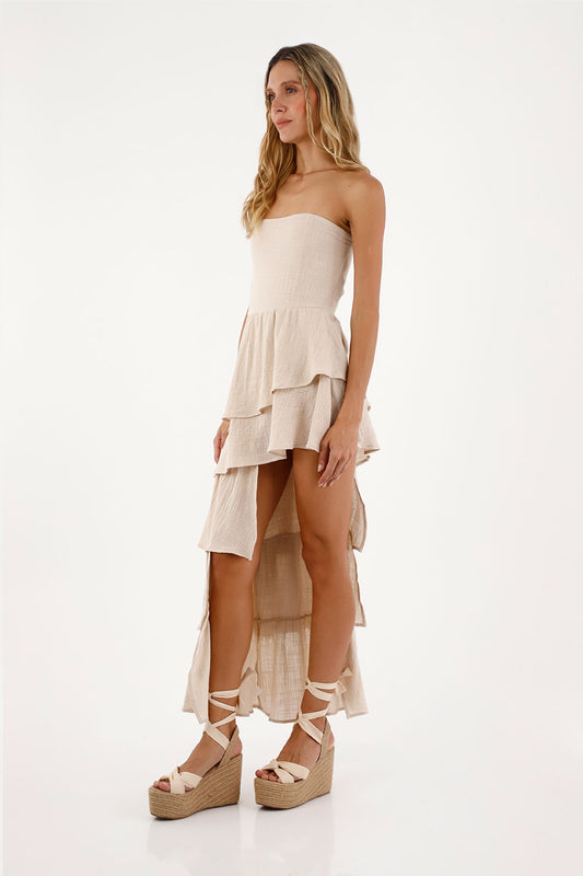 Taupe Brooke Long Dress
