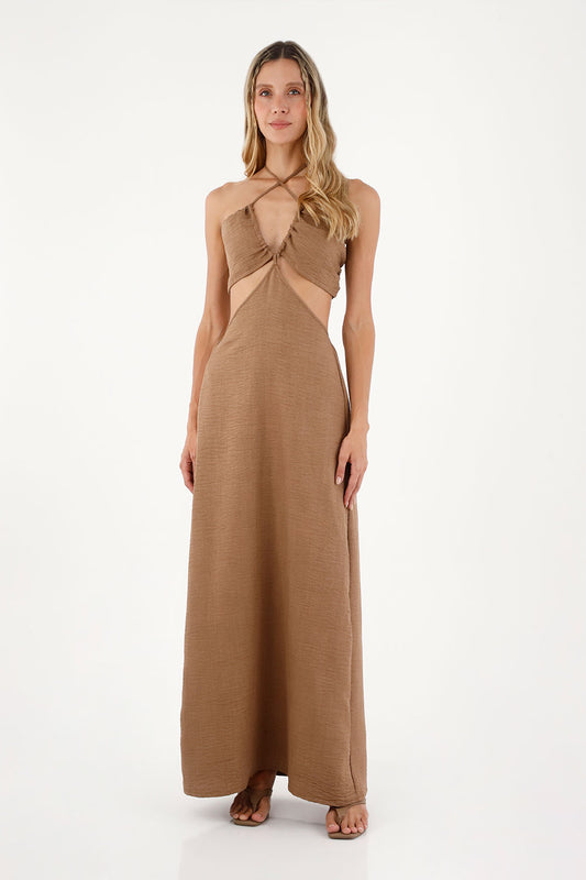 Taupe Joan Long Dress