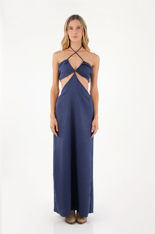 Dark Blue Joan Long Dress