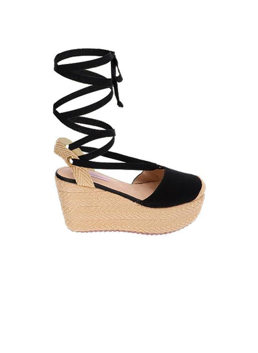 Black Platforms Espadrille for Woman