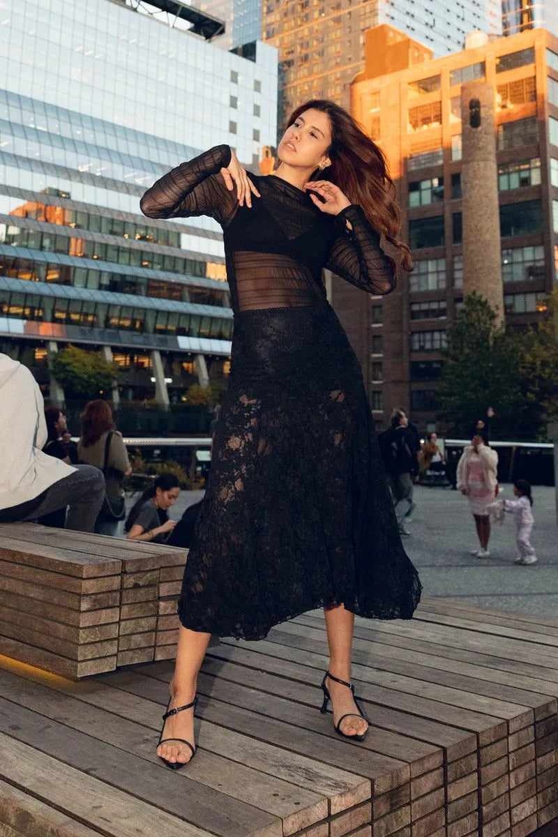Black Sienna Long Skirt