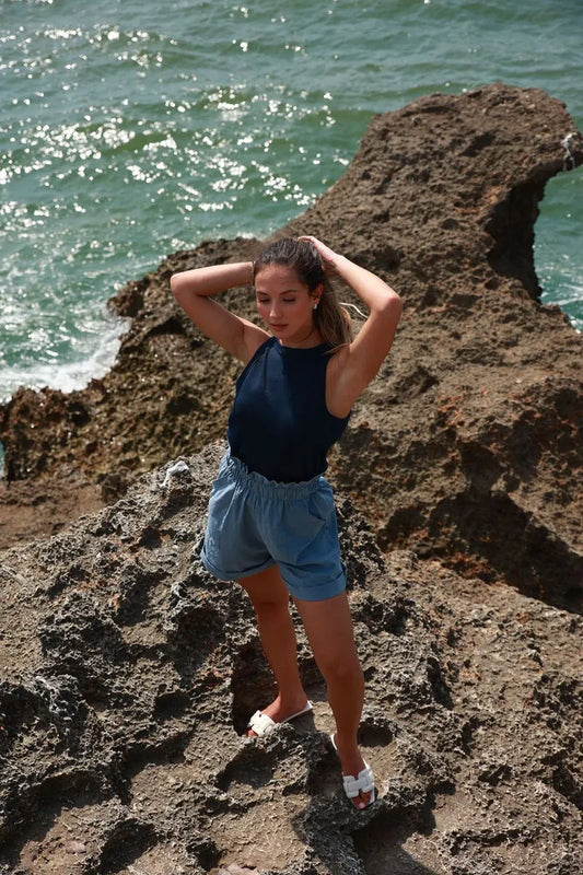 Dark Blue Shani Top