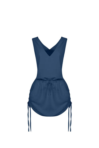 Dark Blue Sakku Short Dress