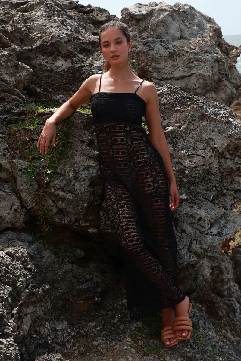 Black Iku Long Dress
