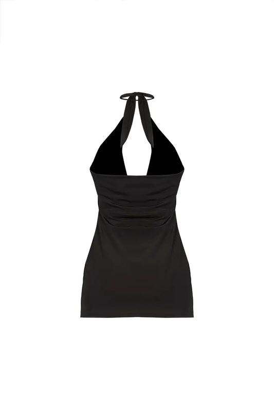 Black Pia Short Dress