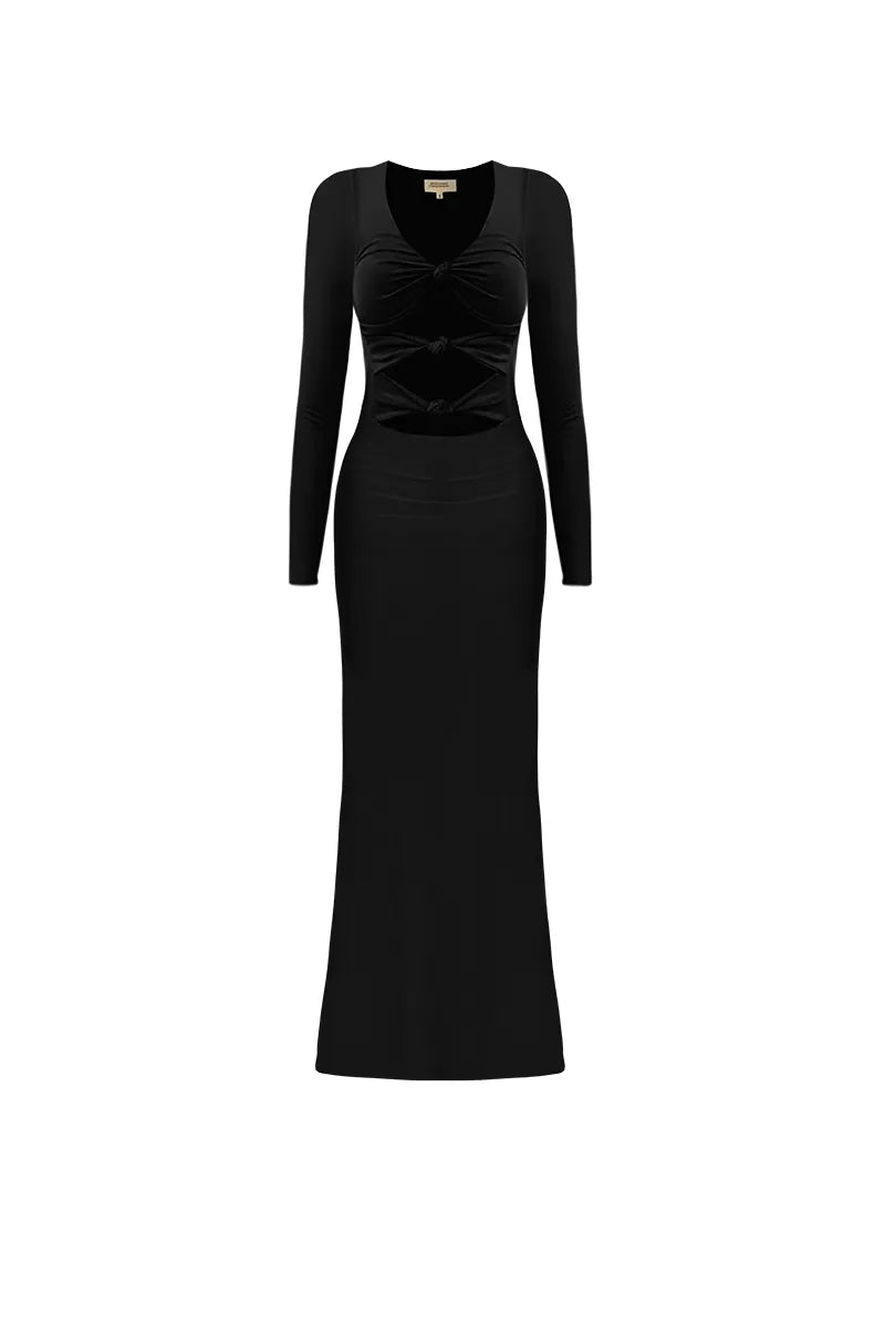 Black Duna Long Dress