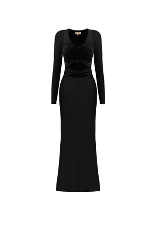 Black Duna Long Dress