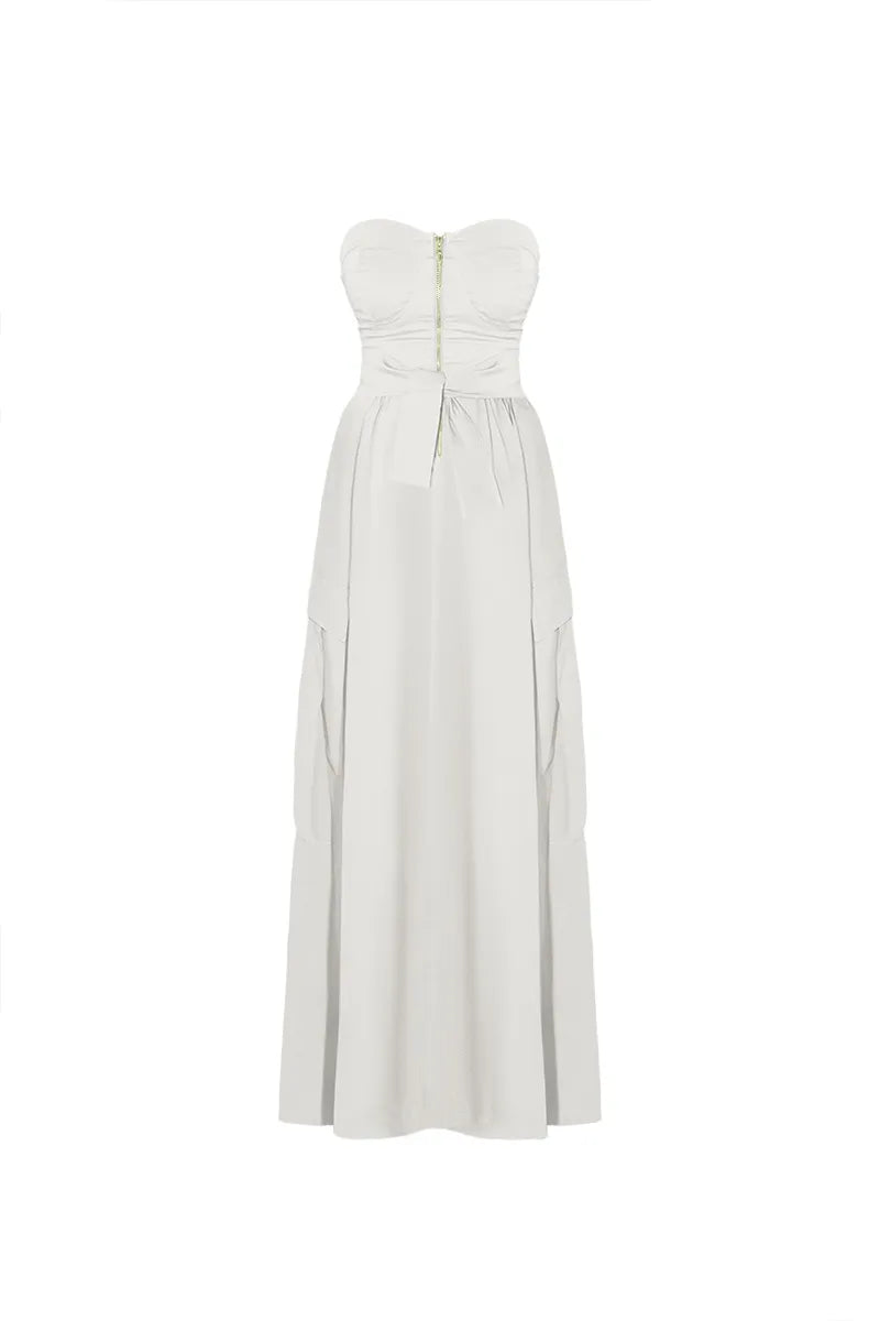 White Tera Long Dress