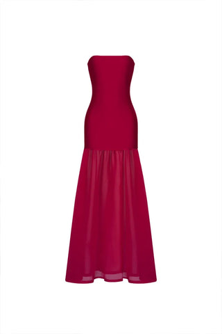 Red Lunette Long Dress
