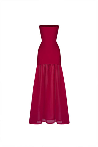 Red Lunette Long Dress