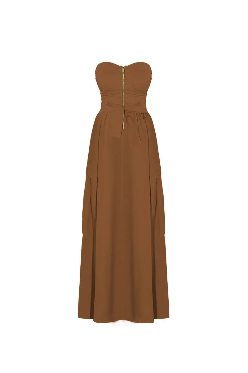 Taupe Tera Long Dress