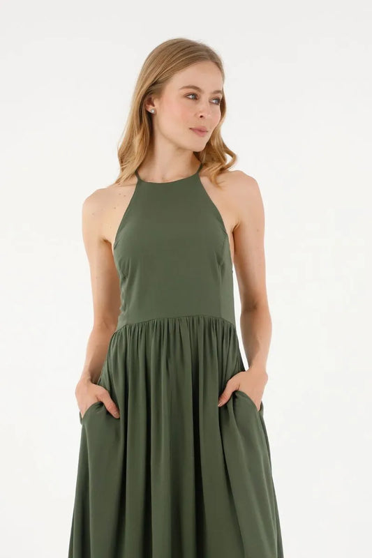Dark Green Anaira Long Dress
