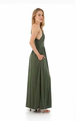 Dark Green Anaira Long Dress