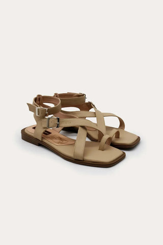 Beige Gabriela Flat Sandals