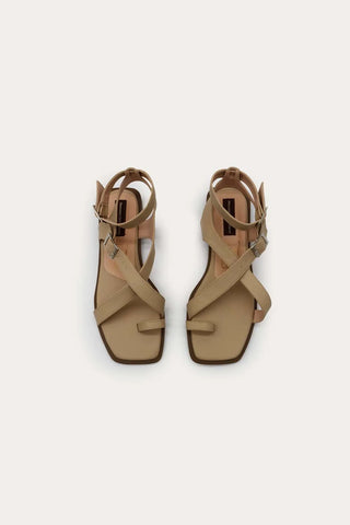 Beige Gabriela Flat Sandals