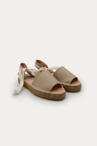 Beige Elena Flat Espadrille