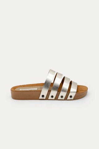 Champagne Abril Flat Sandals