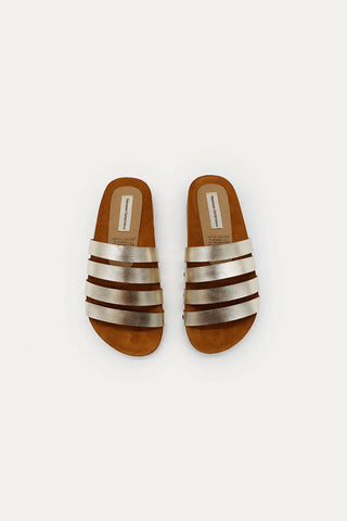 Champagne Abril Flat Sandals