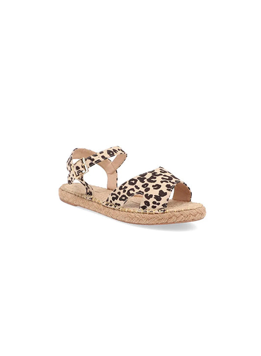 Print_Tiger Bast Jute Sandals for woman