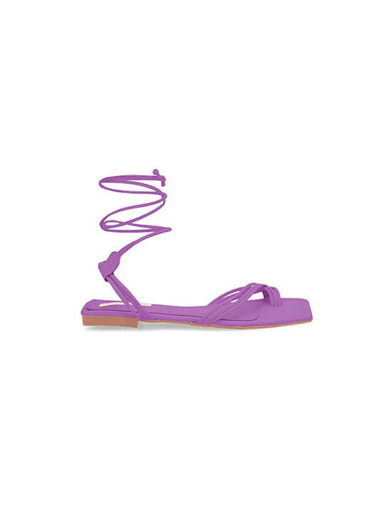 Purple Amber Flat Sandal for woman