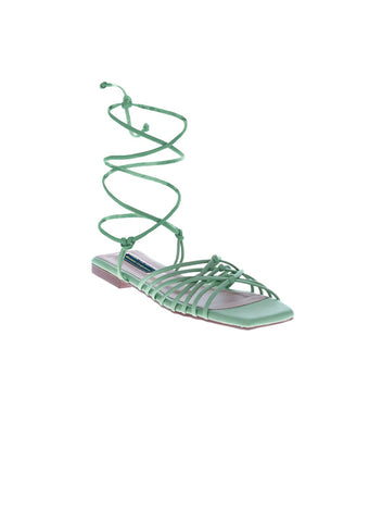 Green Flora Flat Sandal for woman