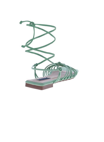 Green Flora Flat Sandal for woman