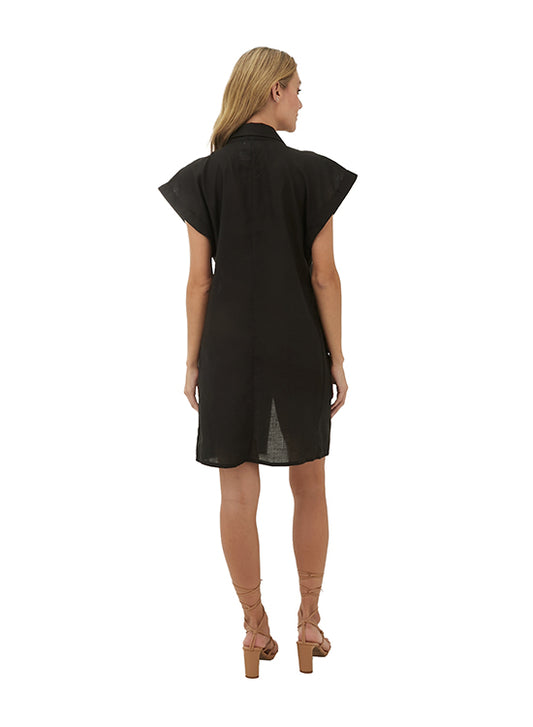 Black Lotus Short dress for woman