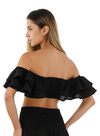 Black Fiore Top for woman