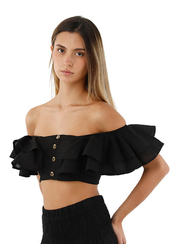 Black Fiore Top for woman