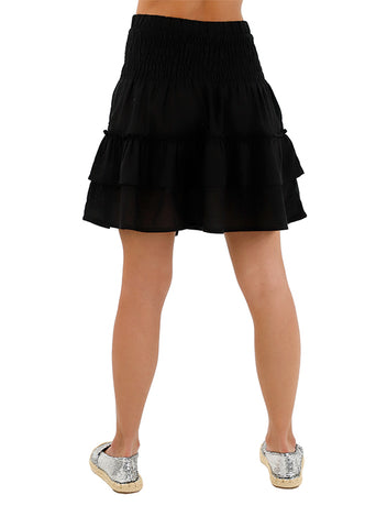 Black Fiore Short Skirt for woman