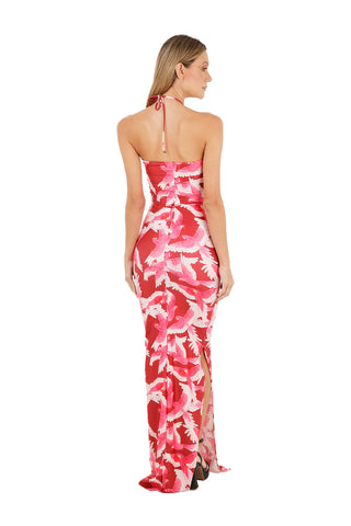 Print Red Jolly Long dress for woman