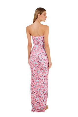 Print Pink Jolly Long dress for woman