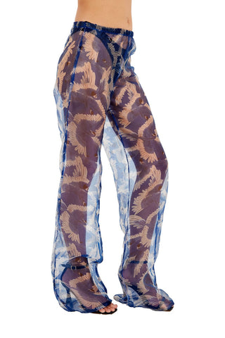 Print Blue Millie Pant for woman