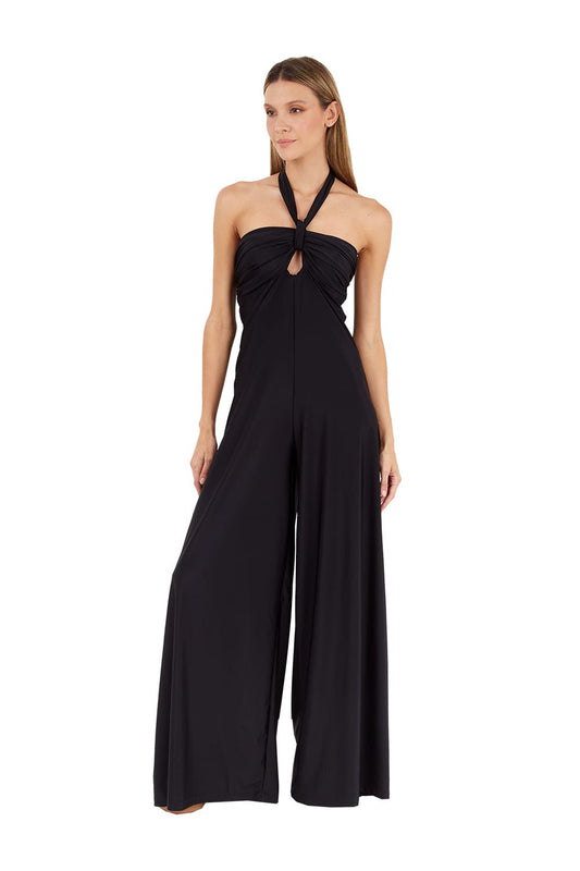 Black May Long Jumpsuit for woman