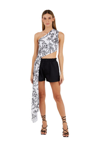 Print Toucan Ivory Ariella Top for woman