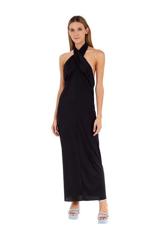 Black Tropico Long dress for woman