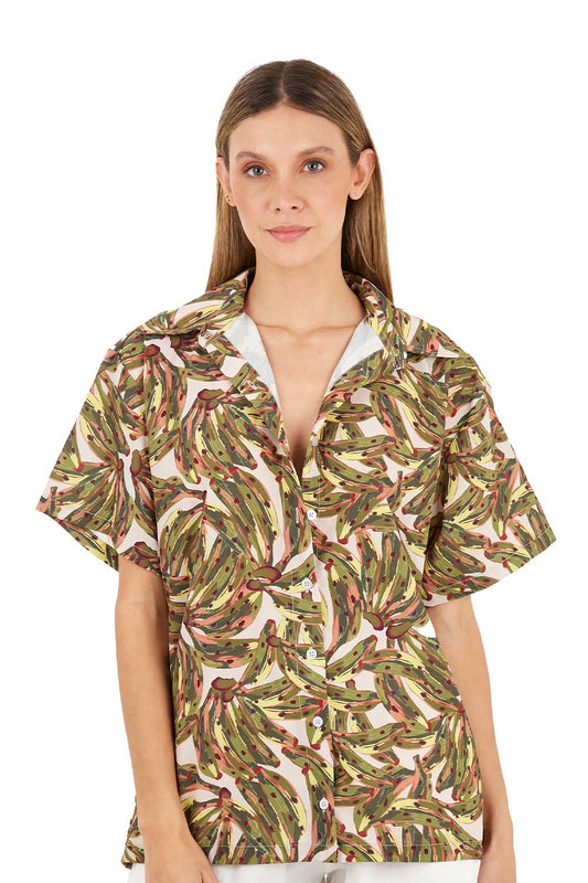 Print Green Alexa Shirt for woman