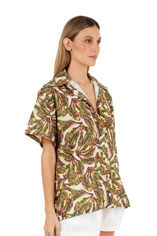 Print Green Alexa Shirt for woman