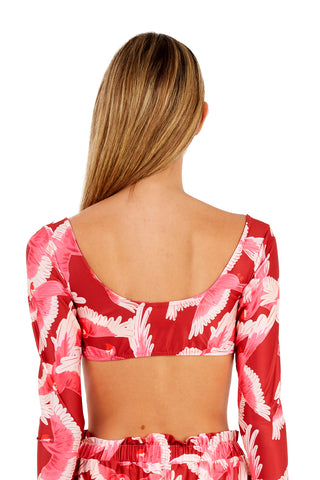 Print Red Renata Top for woman