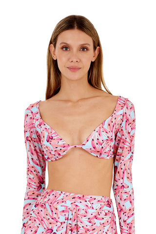 Print Pink Renata Top for woman