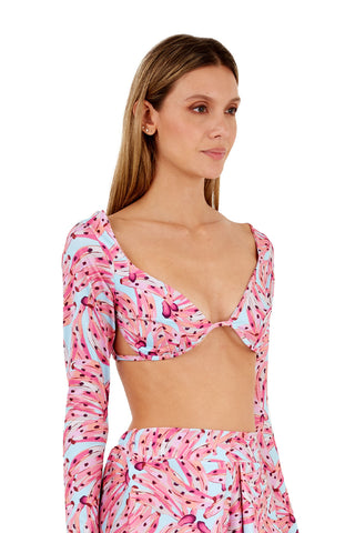 Print Pink Renata Top for woman