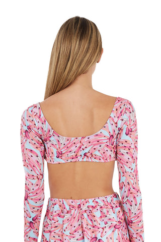 Print Pink Renata Top for woman