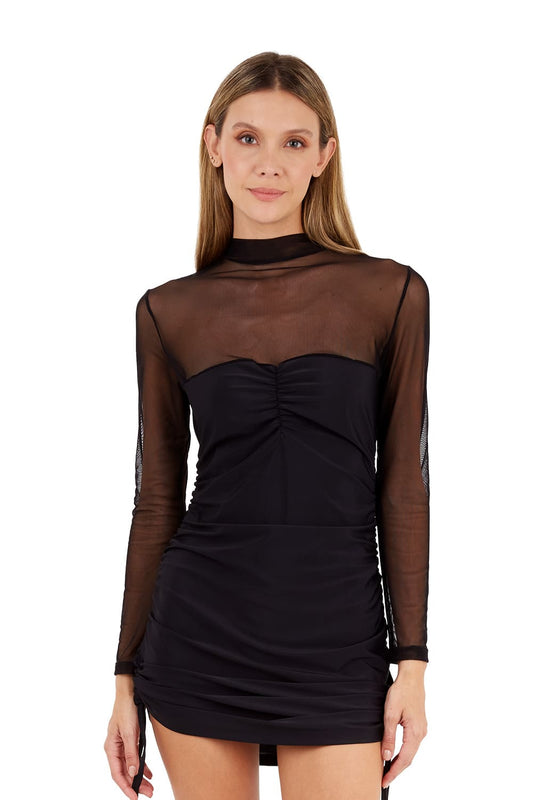 Black Harmony Short Dress for woman