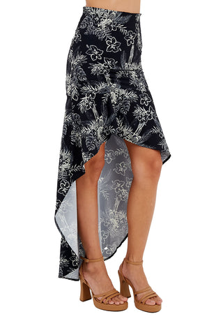 Print Tropical Black Tropicalia Skirt for woman