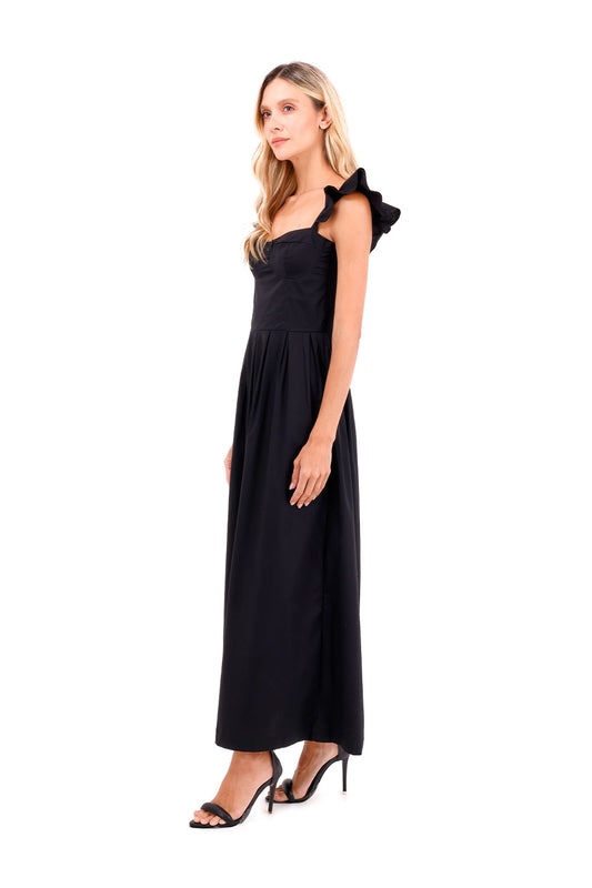 Dress Long Flora Black